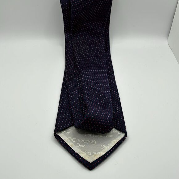 Christian Dior Textured Polka Dot Tie - Picture 2 of 4